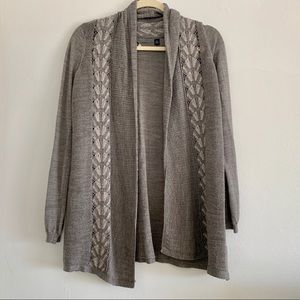 ANTHROPOLOGIE KNITTED & KNOTTED Gray Cardigan